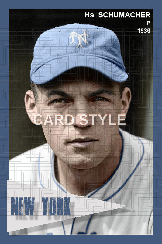 Hal Schumacher - 1936 New York Giants - choose a size & style