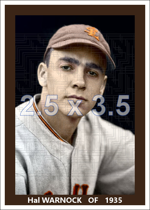 Hal Warnock - 1935 St. Louis Browns - choose a size & style