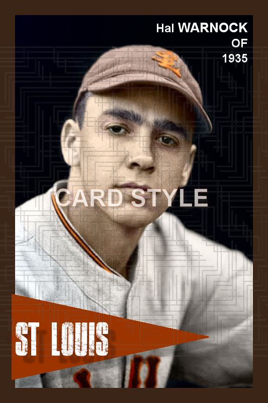 Hal Warnock - 1935 St. Louis Browns - choose a size & style