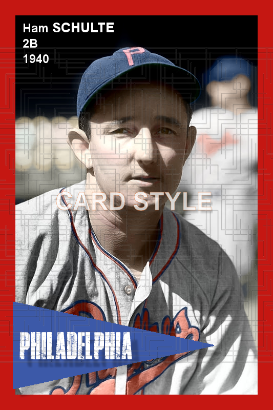 Ham Schulte - 1940 Philadelphia Phillies - choose a size & style