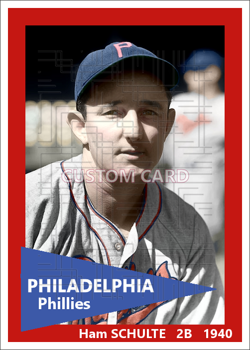 Ham Schulte - 1940 Philadelphia Phillies - choose a size & style