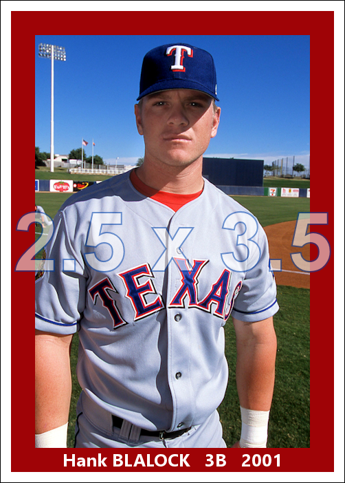 Hank Blalock - 2001 Texas Rangers - choose a size & style