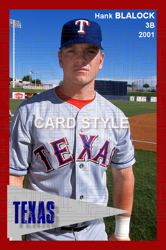 Hank Blalock - 2001 Texas Rangers - choose a size & style