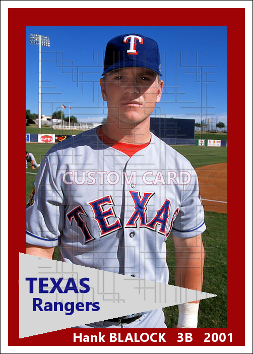 Hank Blalock - 2001 Texas Rangers - choose a size & style