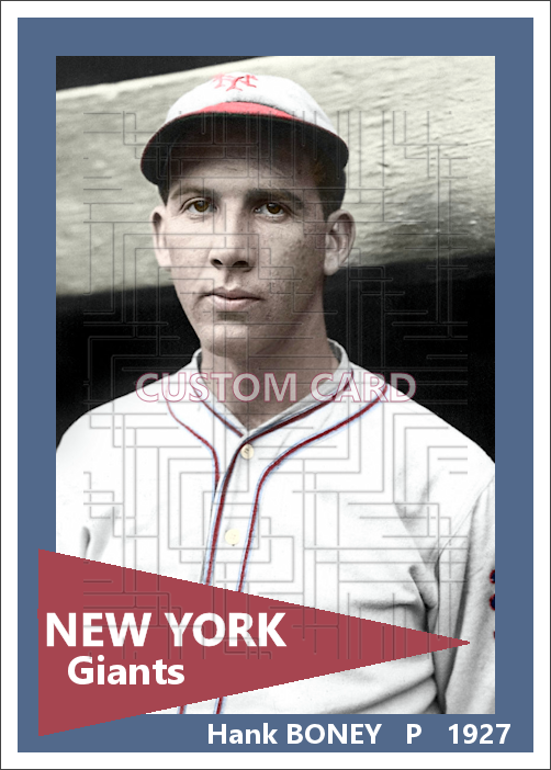 Hank Boney - 1927 New York Giants - choose a size & style