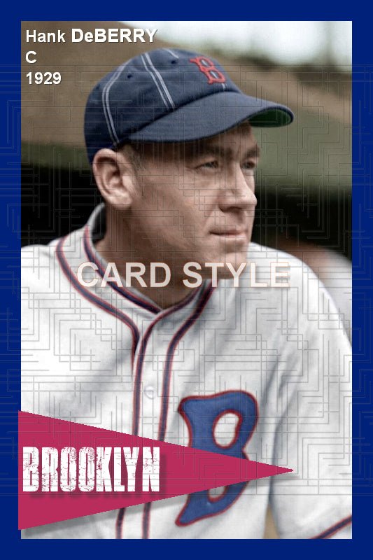 Hank DeBerry - 1929 Brooklyn Robins - choose a size & style