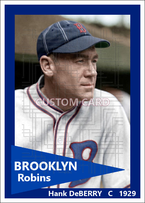 Hank DeBerry - 1929 Brooklyn Robins - choose a size & style
