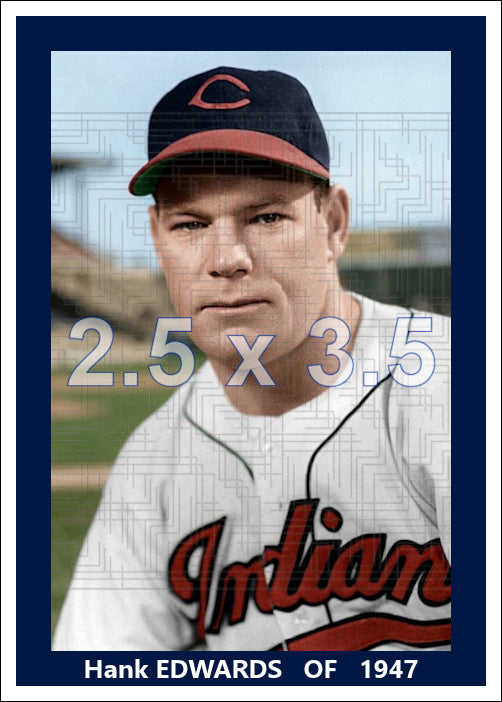 Hank Edwards - 1947 Cleveland Indians - choose a size & style