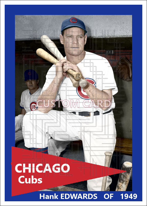Hank Edwards - 1950 Chicago Cubs - choose a size & style