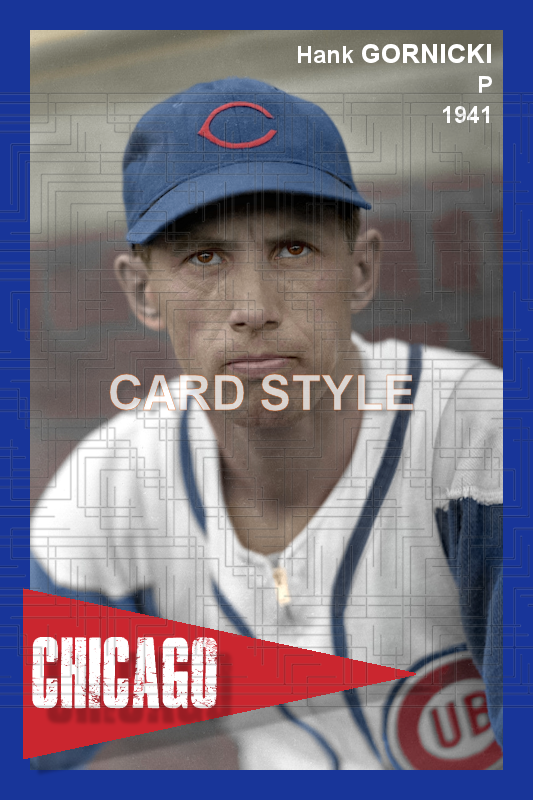 Hank Gornicki - 1941 Chicago Cubs - choose a size & style