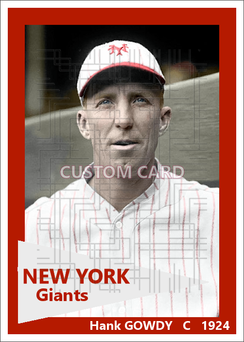 Hank Gowdy - 1924 New York Giants - choose a size & style