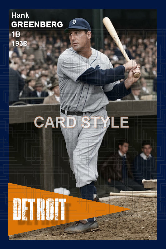Hank Greenberg - 1938 Detroit Tigers - choose a size & style