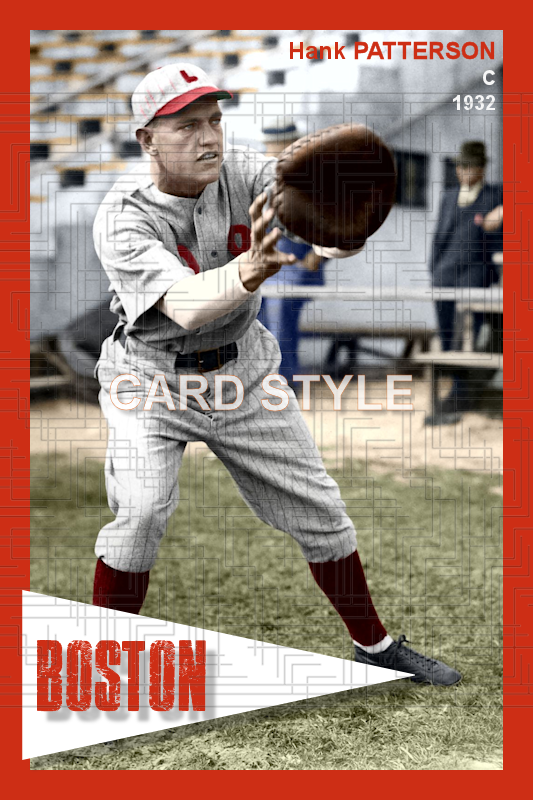 Hank Patterson - 1932 Boston Red Sox - choose a size & style