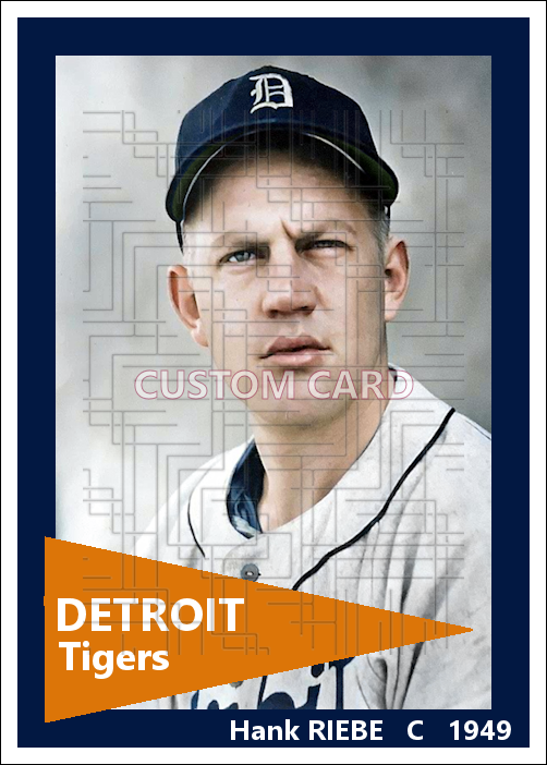 Hank Riebe - 1949 Detroit Tigers - choose a size & style