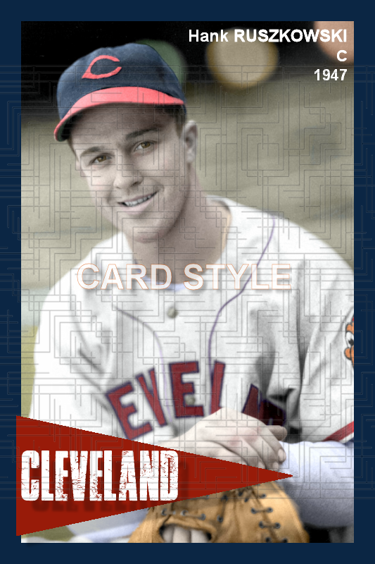 Hank Ruszkowski - 1947 Cleveland Indians - choose a size & style