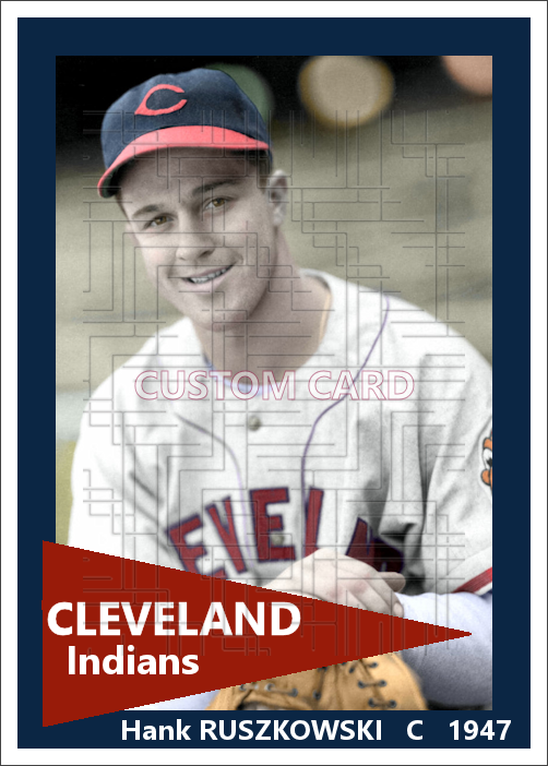 Hank Ruszkowski - 1947 Cleveland Indians - choose a size & style