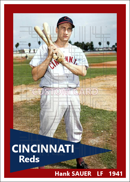 Hank Sauer - 1941 Cincinnati Reds - choose a size & style