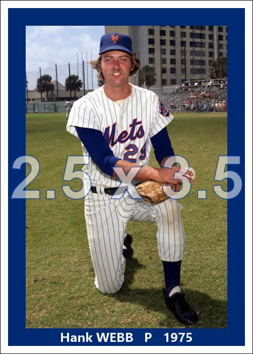 Hank Webb - 1975 New York Mets - choose a size & style