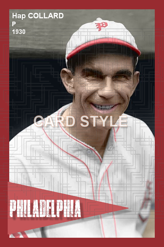 Hap Collard - 1930 Philadelphia Phillies - choose a size & style