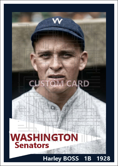 Harley Boss - 1928 Washington Senators - choose a size & style