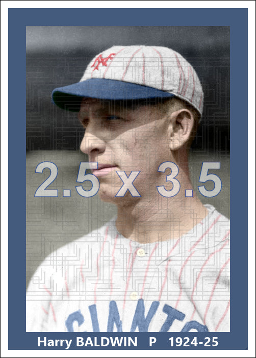 Harry Baldwin - 1924-25 New York Giants - choose a size & style