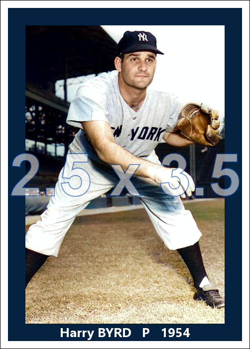 Harry Byrd - 1954 New York Yankees - choose a size & style