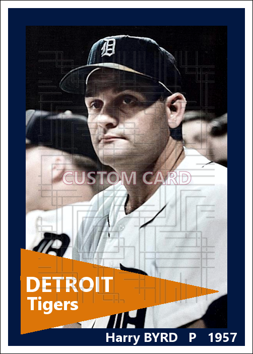 Harry Byrd - 1957 Detroit Tigers - choose a size & style