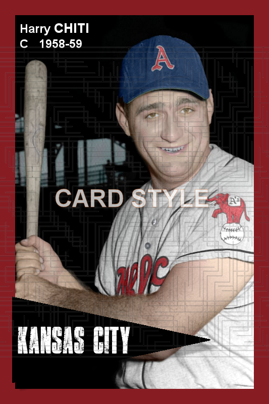 Harry Chiti - 1958-59 Kansas City Athletics - choose a size & style