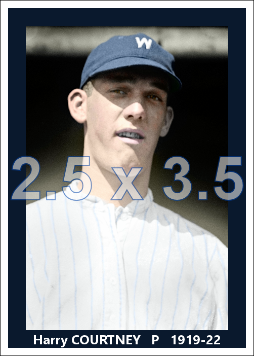 Harry Courtney - 1919-22 Washington Senators - choose a size & style