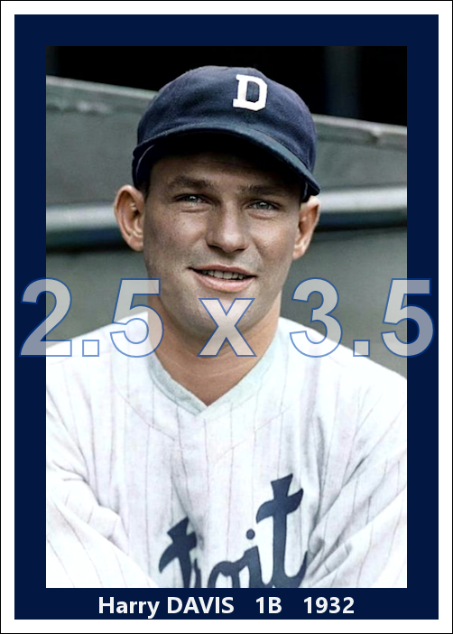 Harry Davis - 1932 Detroit Tigers - choose a size & style