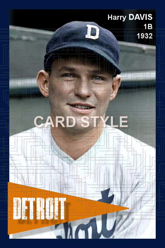 Harry Davis - 1932 Detroit Tigers - choose a size & style