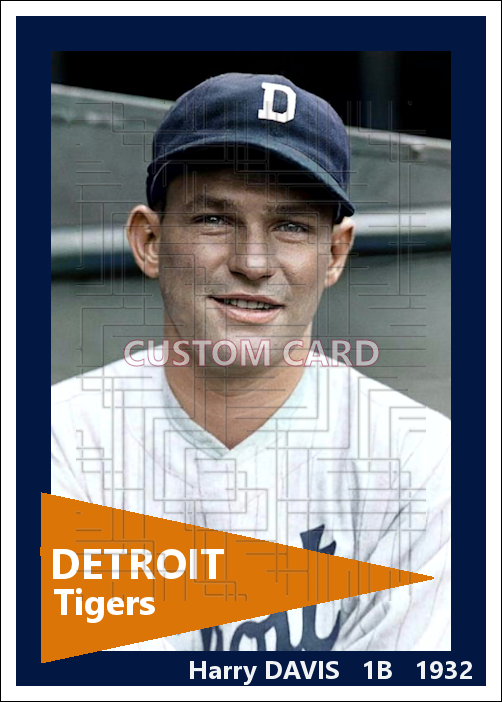 Harry Davis - 1932 Detroit Tigers - choose a size & style