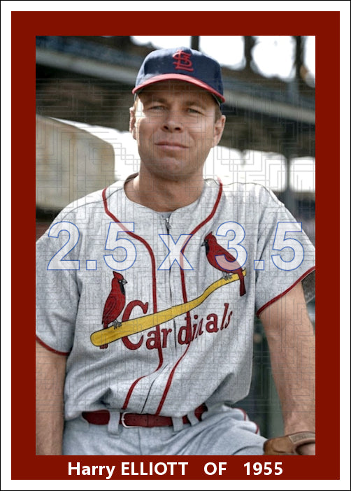 Harry Elliott - 1955 St. Louis Cardinals - choose a size & style