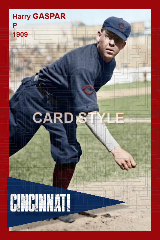 Harry Gaspar - 1909 Cincinnati Reds - choose a size & style