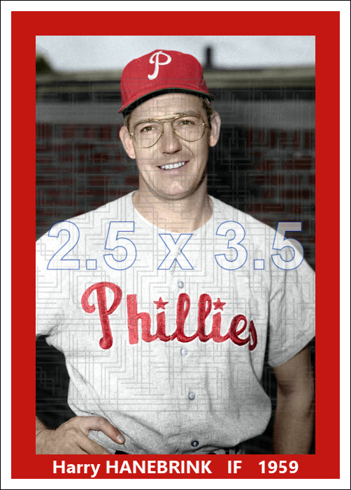 Harry Hanebrink - 1959 Philadelphia Phillies - choose a size & style