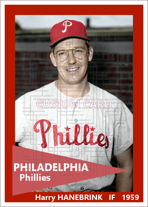 Harry Hanebrink - 1959 Philadelphia Phillies - choose a size & style