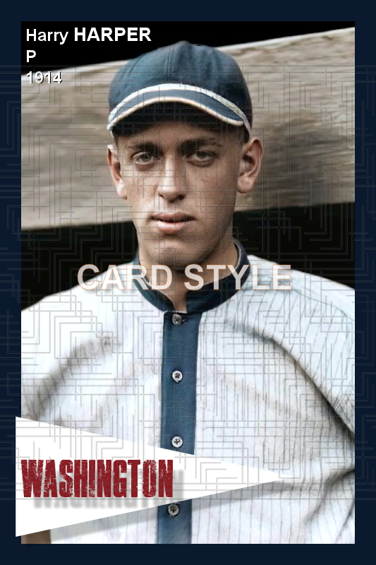 Harry Harper - 1914 Washington Senators - choose a size & style