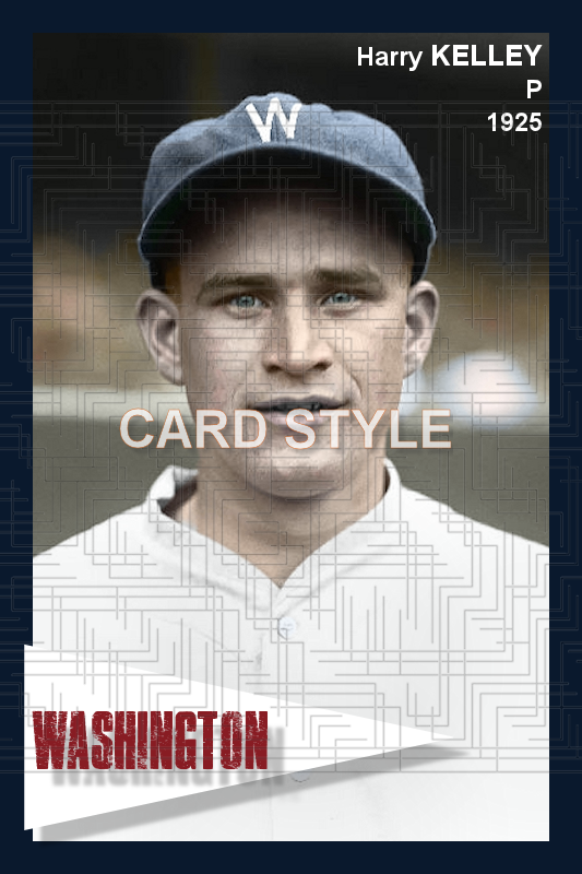 Harry Kelley - 1925 Washington Senators - choose a size & style