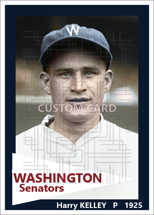 Harry Kelley - 1925 Washington Senators - choose a size & style