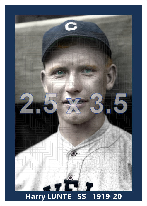 Harry Lunte - 1919-20 Cleveland Indians - choose a size & style