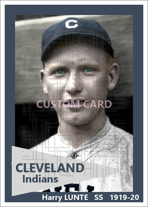 Harry Lunte - 1919-20 Cleveland Indians - choose a size & style