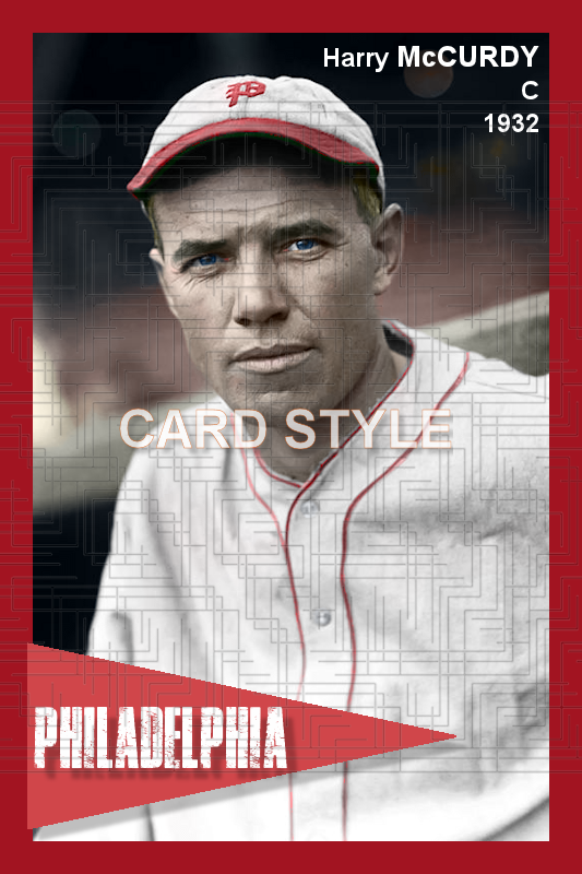 Harry McCurdy - 1932 Philadelphia Phillies - choose a size & style