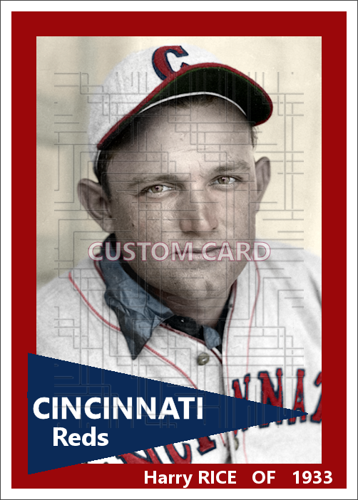 Harry Rice - 1933 Cincinnati Reds - choose a size & style