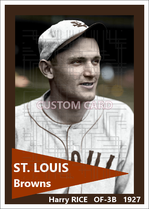 Harry Rice - 1927 St. Louis Browns - choose a size & style