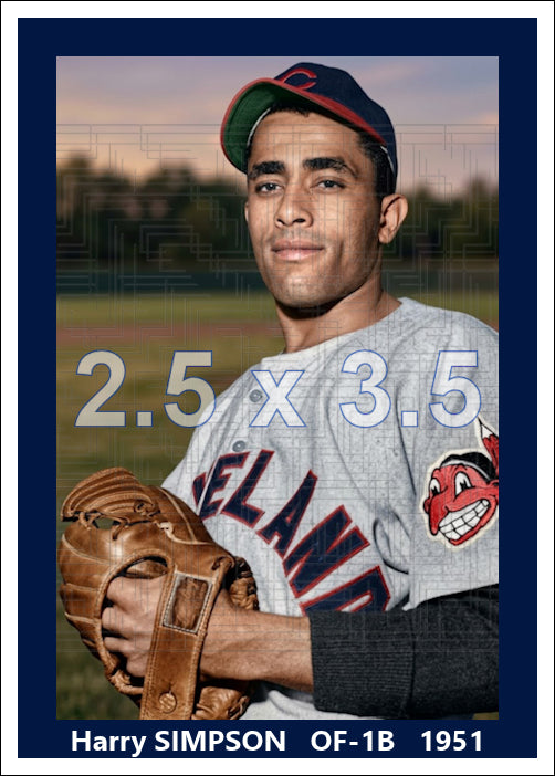 Harry Simpson - 1951 Cleveland Indians - choose a size & style
