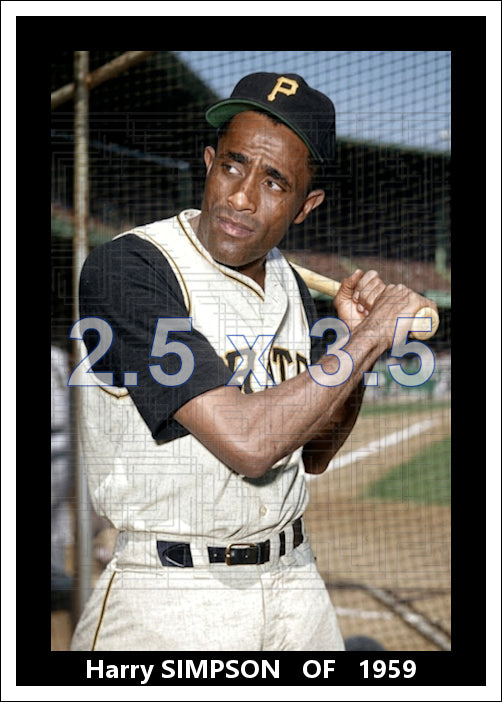 Harry Simpson - 1959 Pittsburgh Pirates - choose a size & style
