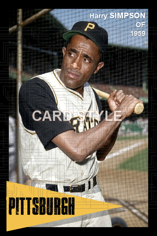 Harry Simpson - 1959 Pittsburgh Pirates - choose a size & style