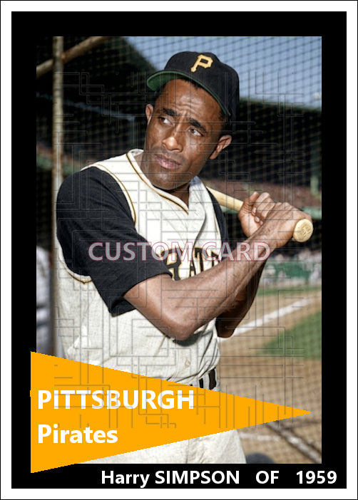 Harry Simpson - 1959 Pittsburgh Pirates - choose a size & style