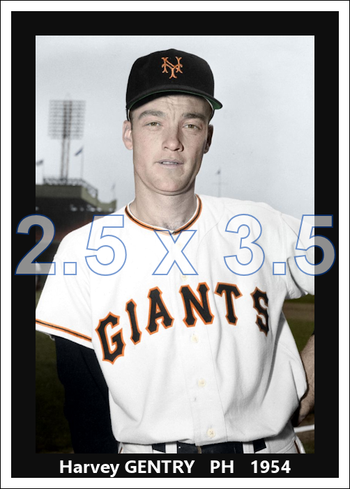 Harvey Gentry - 1954 New York Giants - choose a size & style