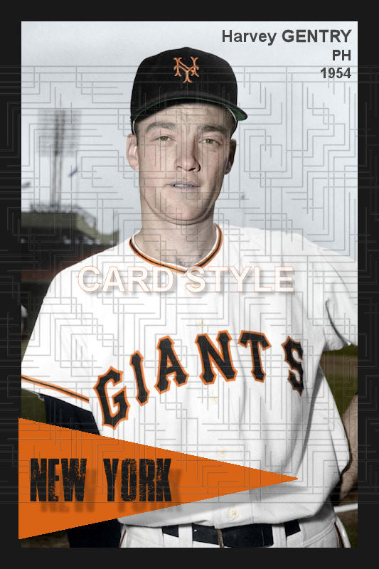 Harvey Gentry - 1954 New York Giants - choose a size & style
